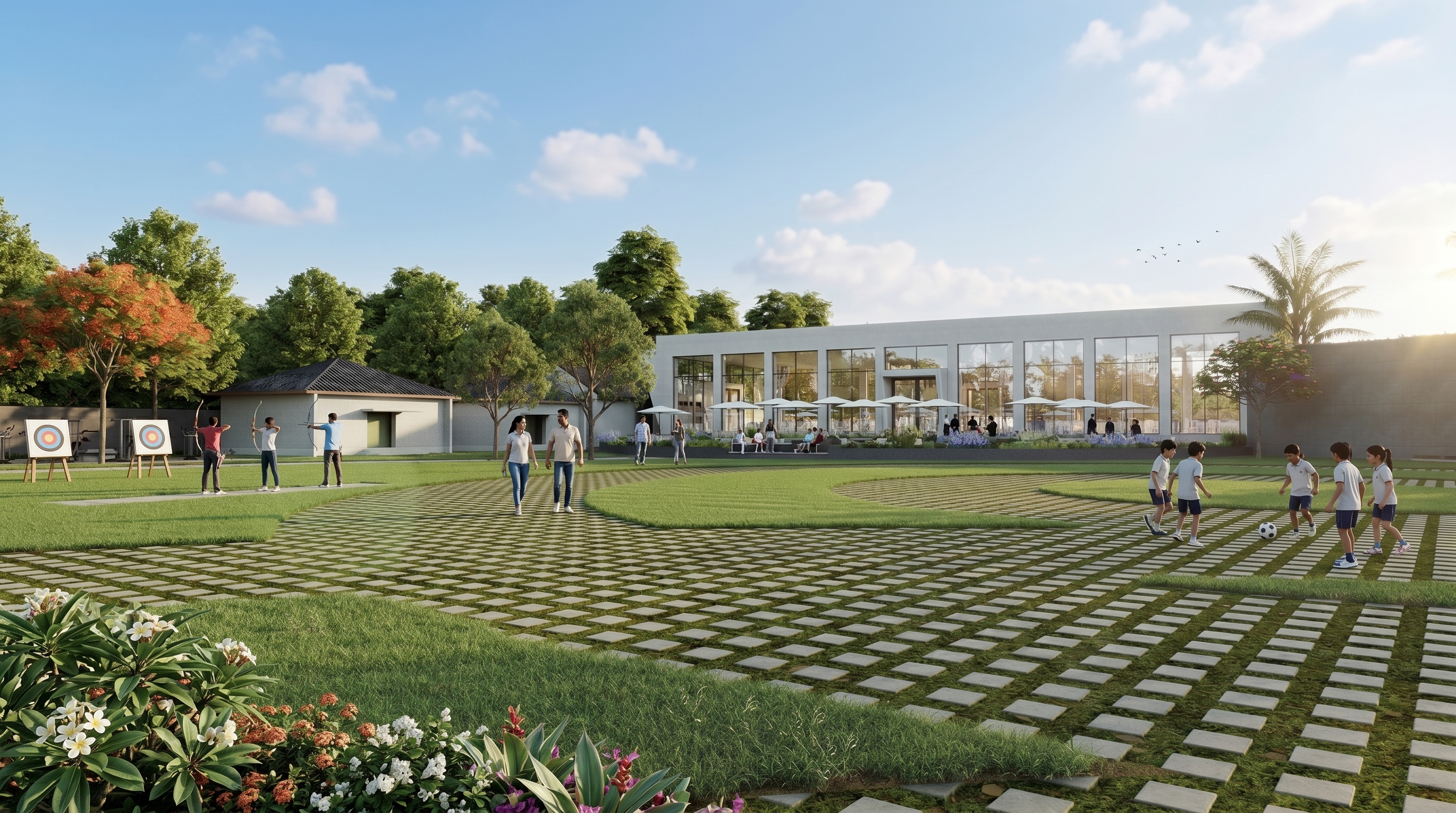 Clubhouse grounds at Lonavalley