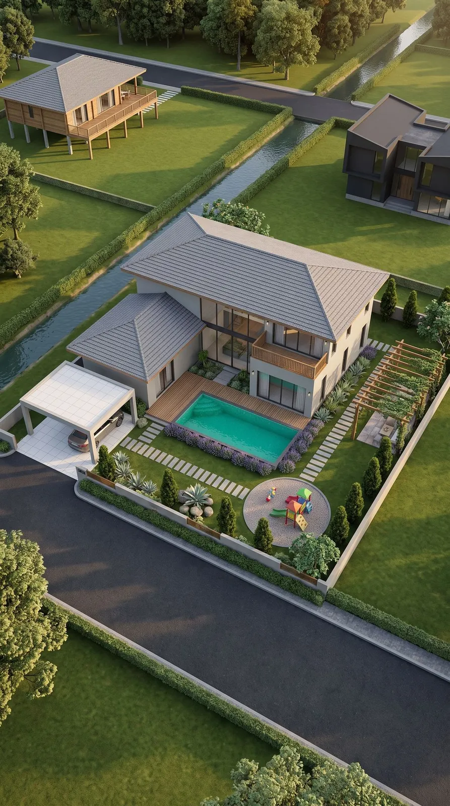 Modern villas with pools at Lonavalley