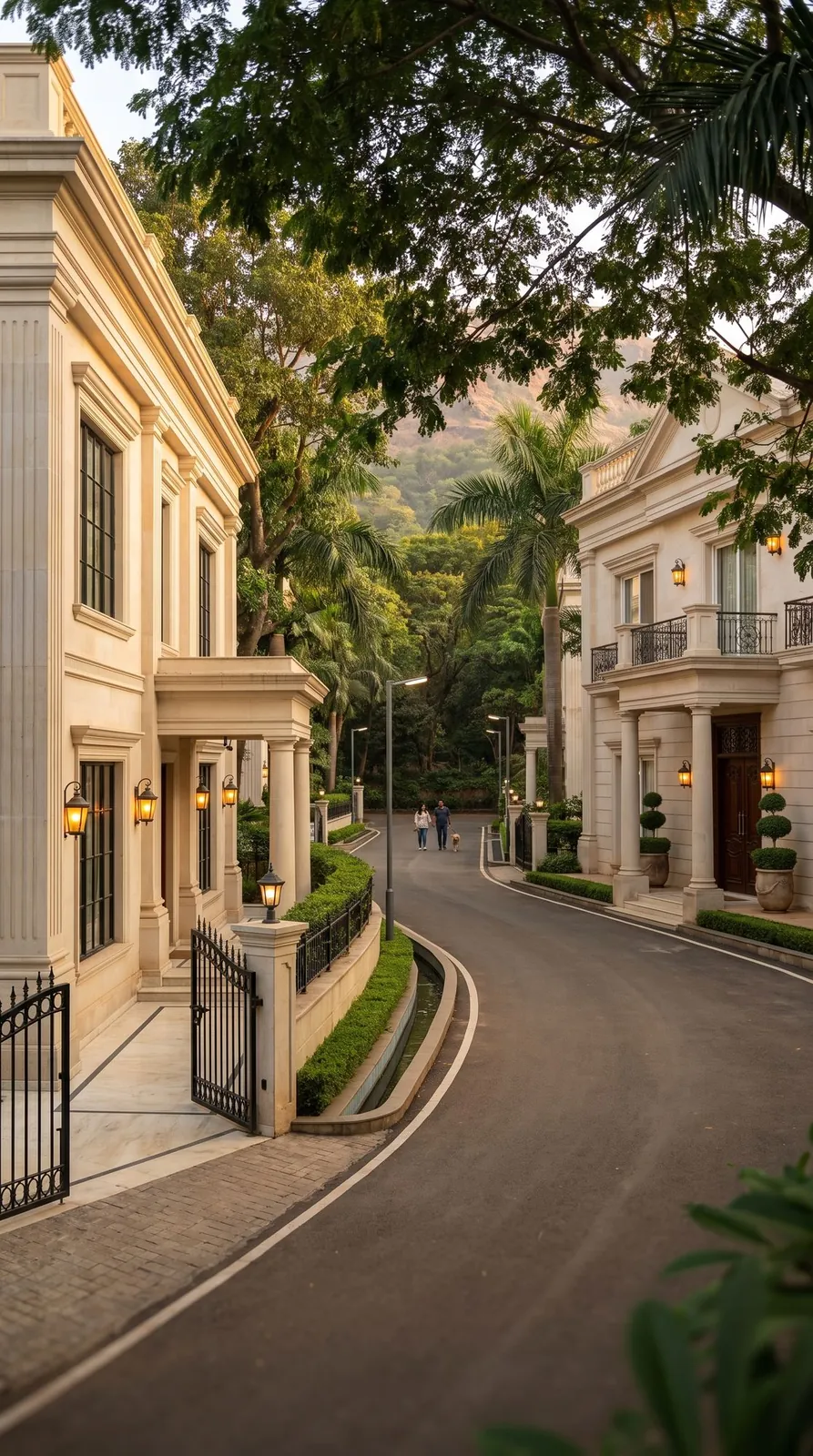 A landscaped villa avenue at Lonavalley